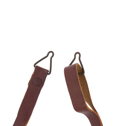 WWII U.S. M-1 Helmet Liner Leather Chinstrap with Green Buckle