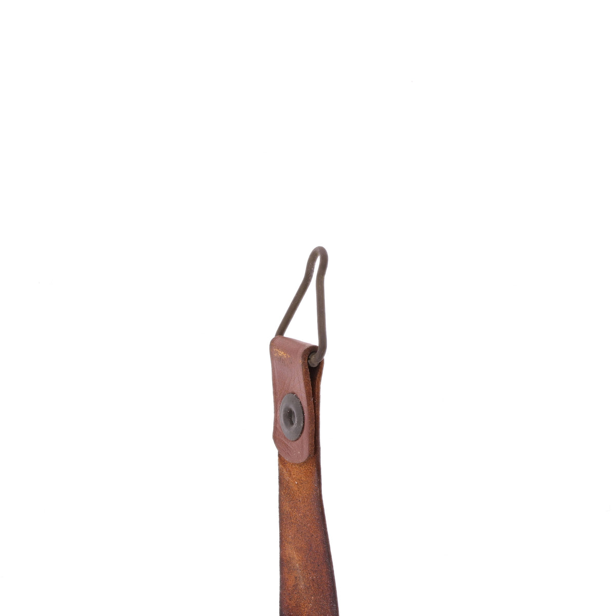 WWII U.S. M-1 Helmet Liner Leather Chinstrap with Green Buckle