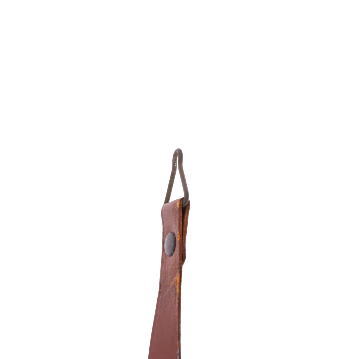 WWII U.S. M-1 Helmet Liner Leather Chinstrap with Green Buckle