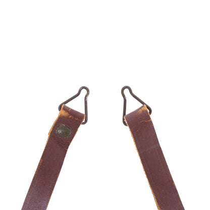 WWII U.S. M-1 Helmet Liner Leather Chinstrap with Green Buckle