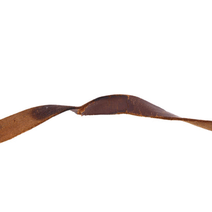 WWII U.S. M-1 Helmet Liner Leather Chinstrap with Green Buckle