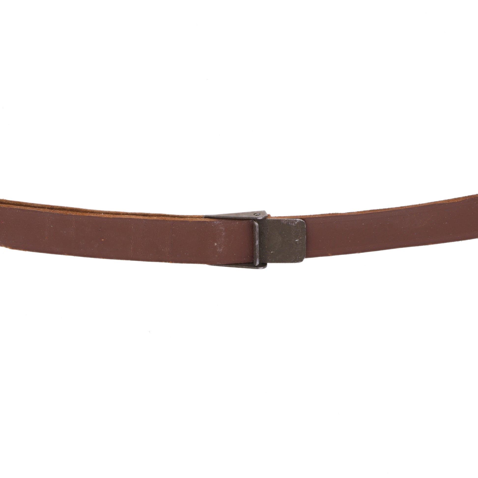 WWII U.S. M-1 Helmet Liner Leather Chinstrap with Green Buckle