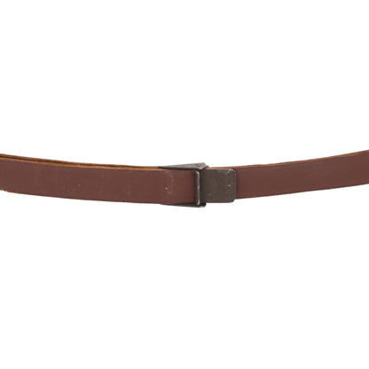 WWII U.S. M-1 Helmet Liner Leather Chinstrap with Green Buckle