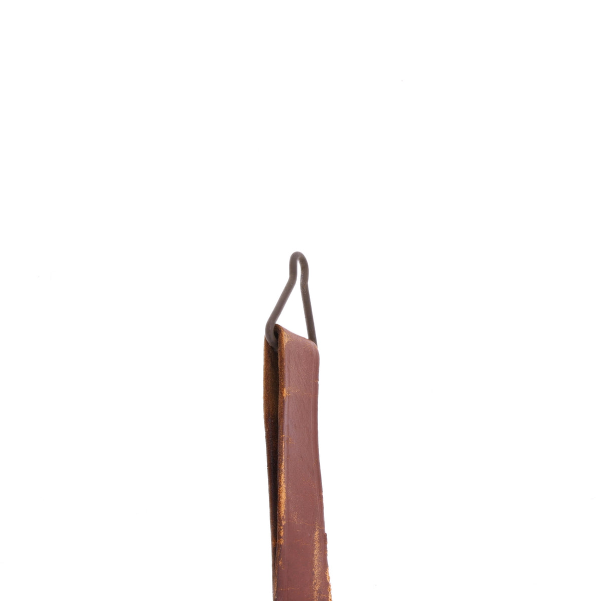 WWII U.S. M-1 Helmet Liner Leather Chinstrap with Green Buckle