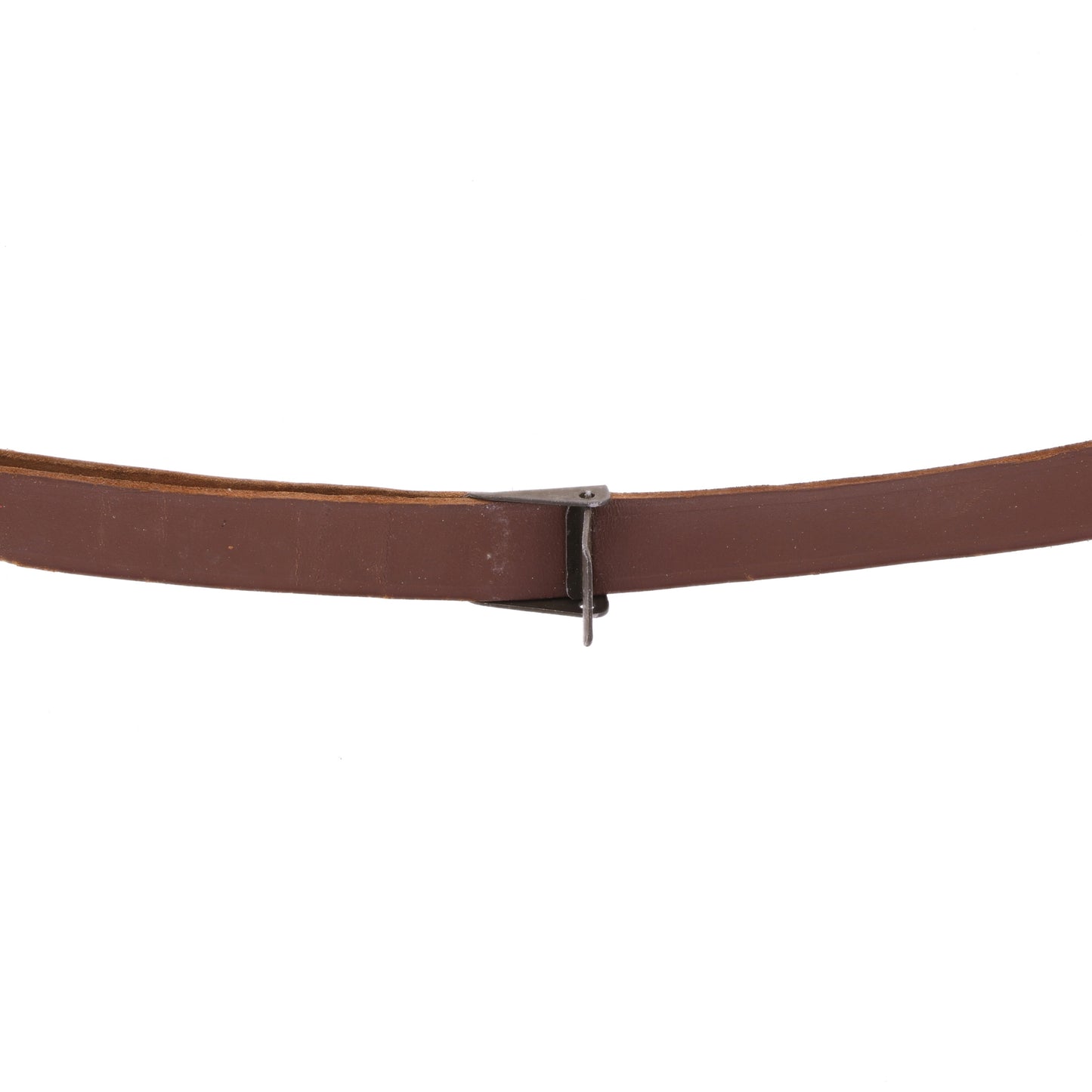 WWII U.S. M-1 Helmet Liner Leather Chinstrap with Green Buckle
