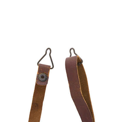 WWII U.S. M-1 Helmet Liner Leather Chinstrap with Green Buckle