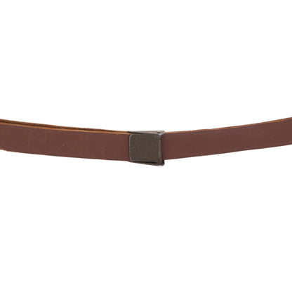WWII U.S. M-1 Helmet Liner Leather Chinstrap with Green Buckle