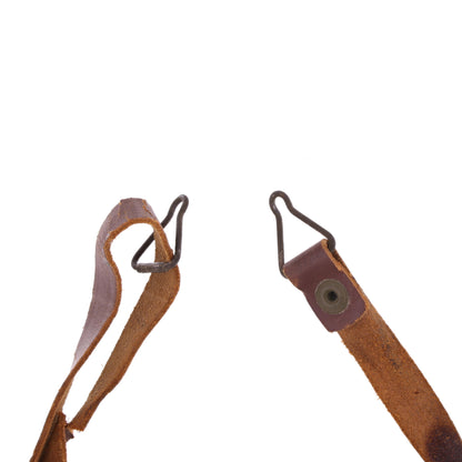 WWII U.S. M-1 Helmet Liner Leather Chinstrap with Green Buckle