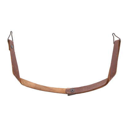 WWII U.S. M-1 Helmet Liner Leather Chinstrap with Green Buckle
