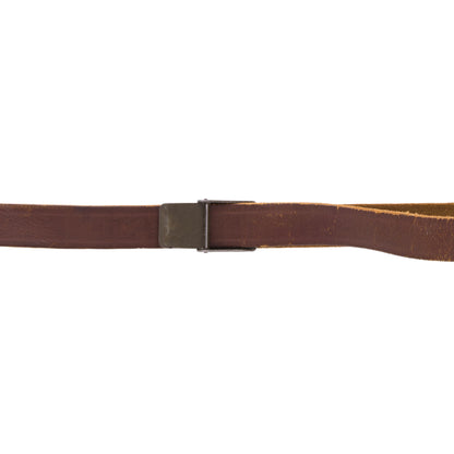 WWII U.S. M-1 Helmet Liner Leather Chinstrap with Green Buckle