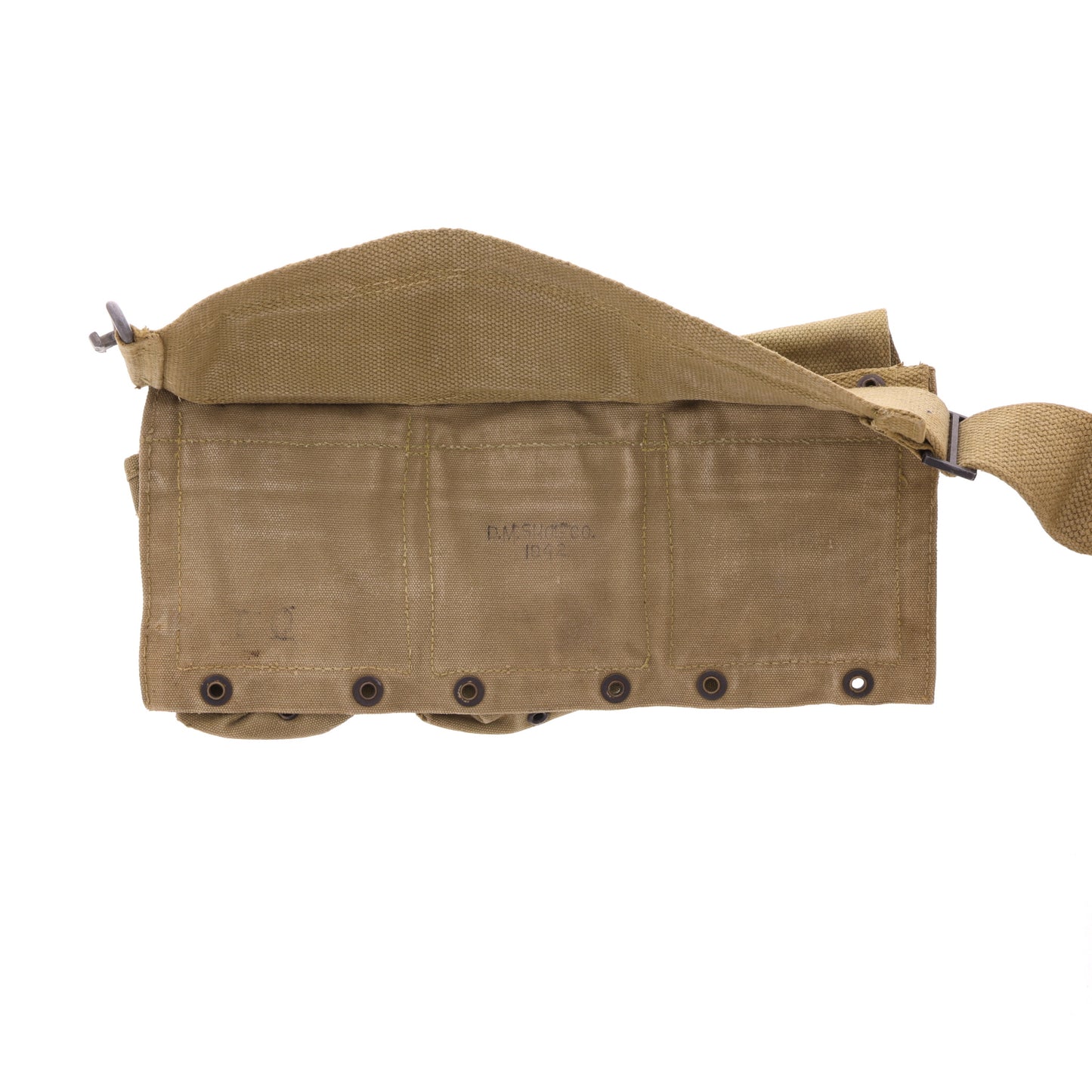 WWII U.S. Army M1937 Ammunition Belt for 1918A2 Browing Automatic Rifle by D. M. Shoe Co. (1942)