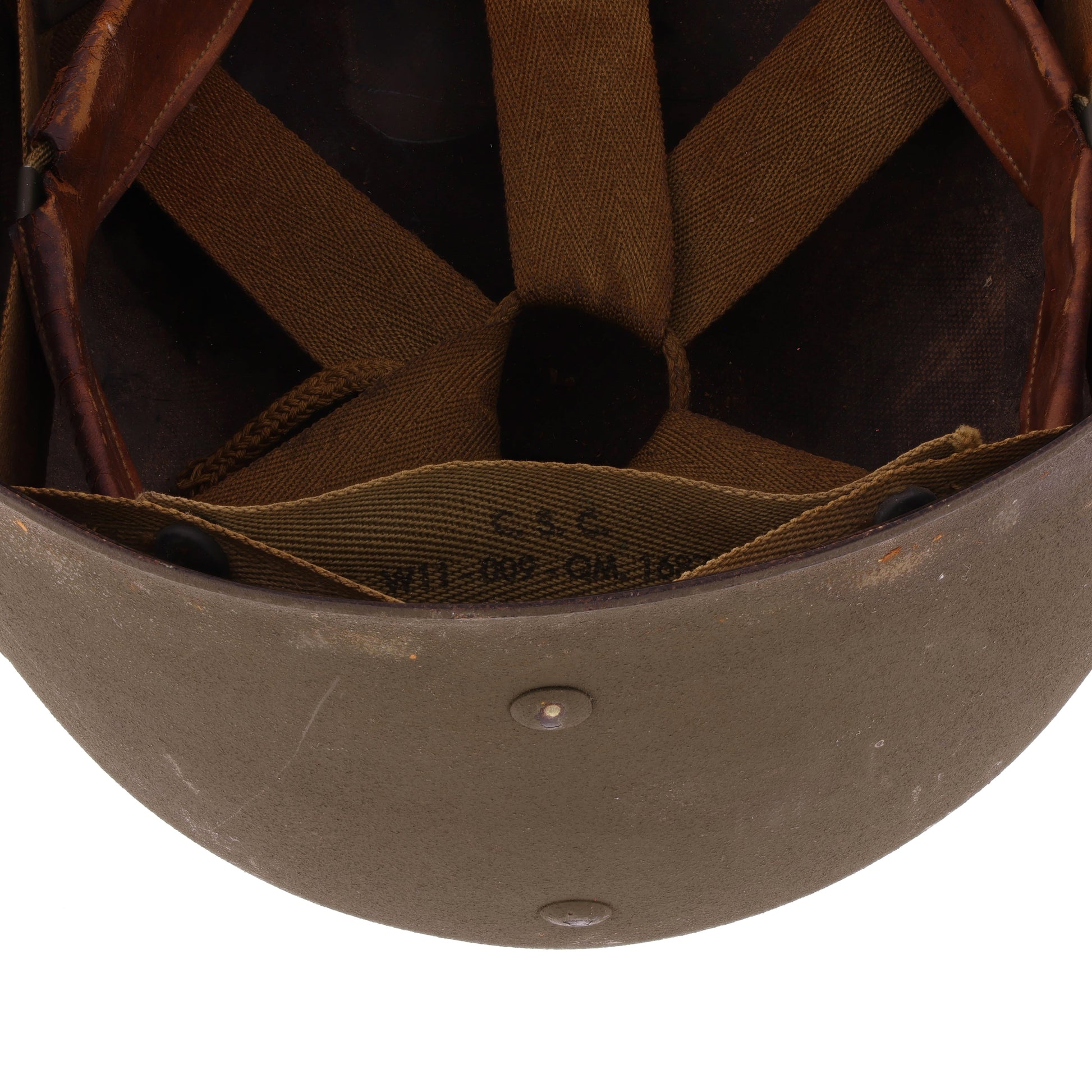 WWII U.S. MSA M-1 Helmet Liner with Headband & Neckband (1944-45)