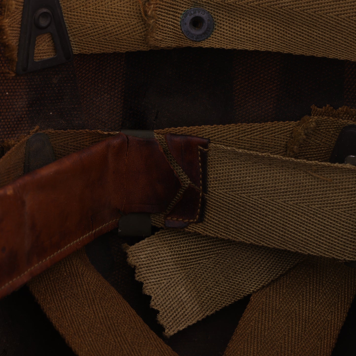 WWII U.S. MSA M-1 Helmet Liner with Headband & Neckband (1944-45)