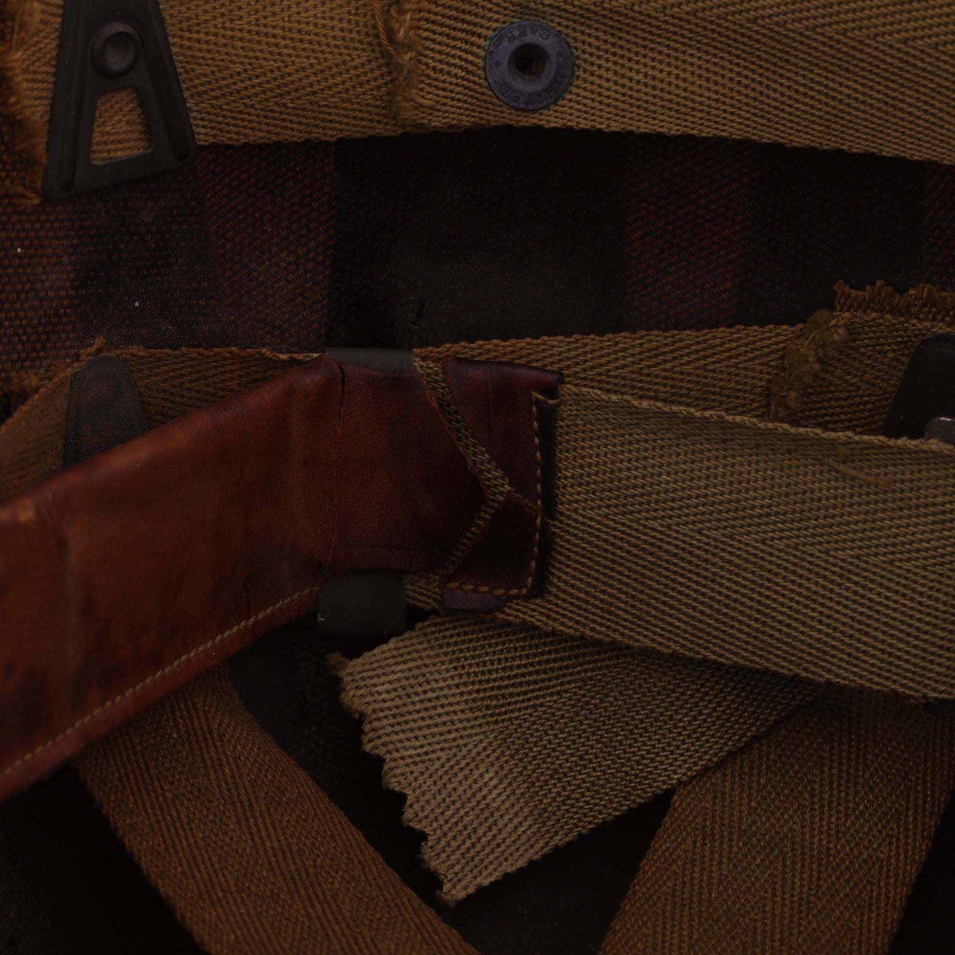 WWII U.S. MSA M-1 Helmet Liner with Headband & Neckband (1944-45)