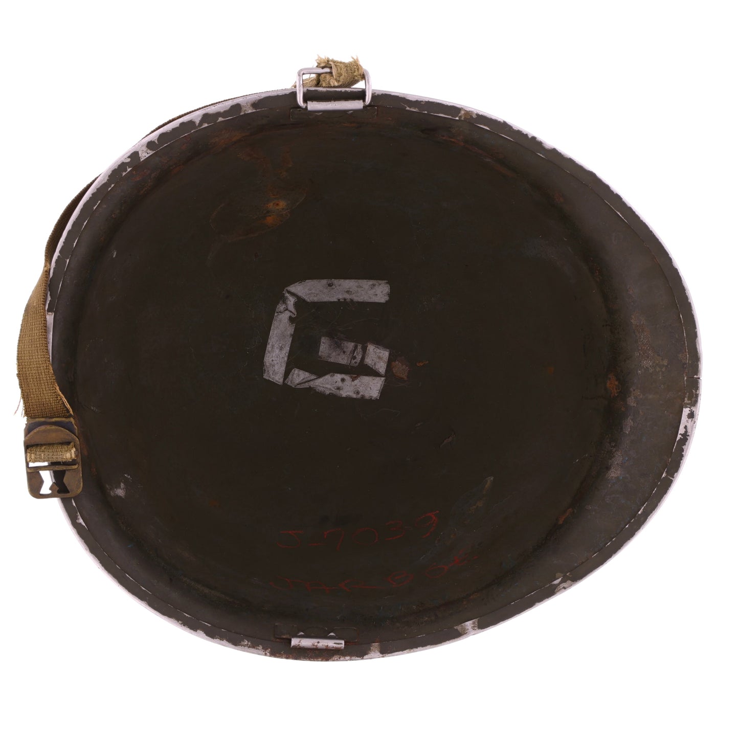 WWII U.S. McCord Front Seam Swivel Loop M-1 Helmet Shell Named to "Jarboe" (1944)