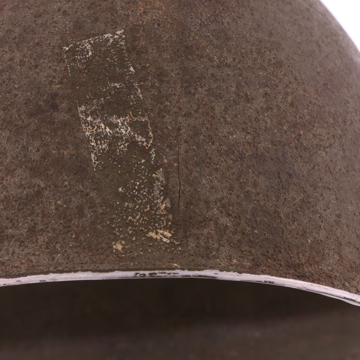 WWII U.S. McCord M-2 "D-Bail" Paratrooper Helmet Shell with Painted Capt.'s Rank Insignia (1942)