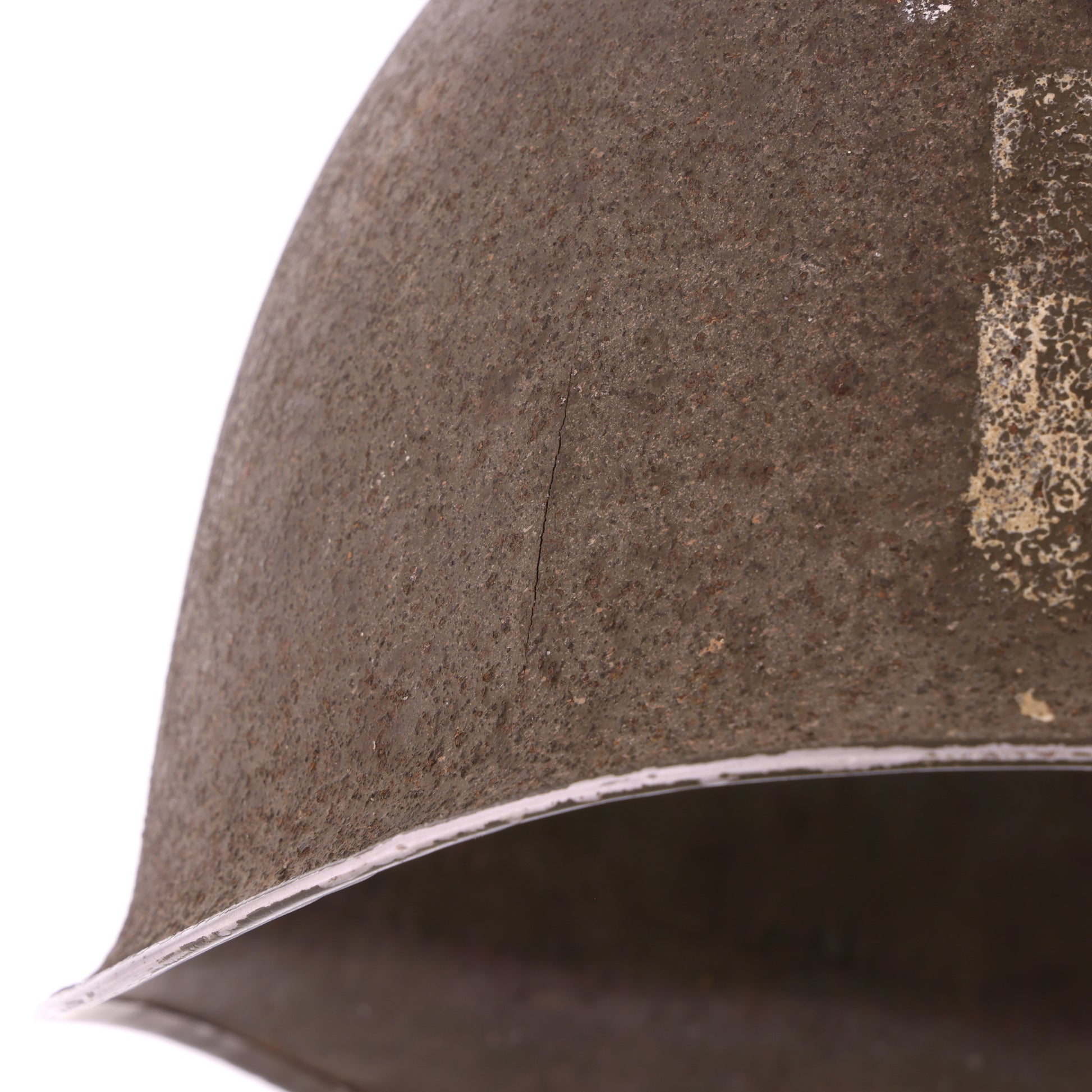 WWII U.S. McCord M-2 "D-Bail" Paratrooper Helmet Shell with Painted Capt.'s Rank Insignia (1942)