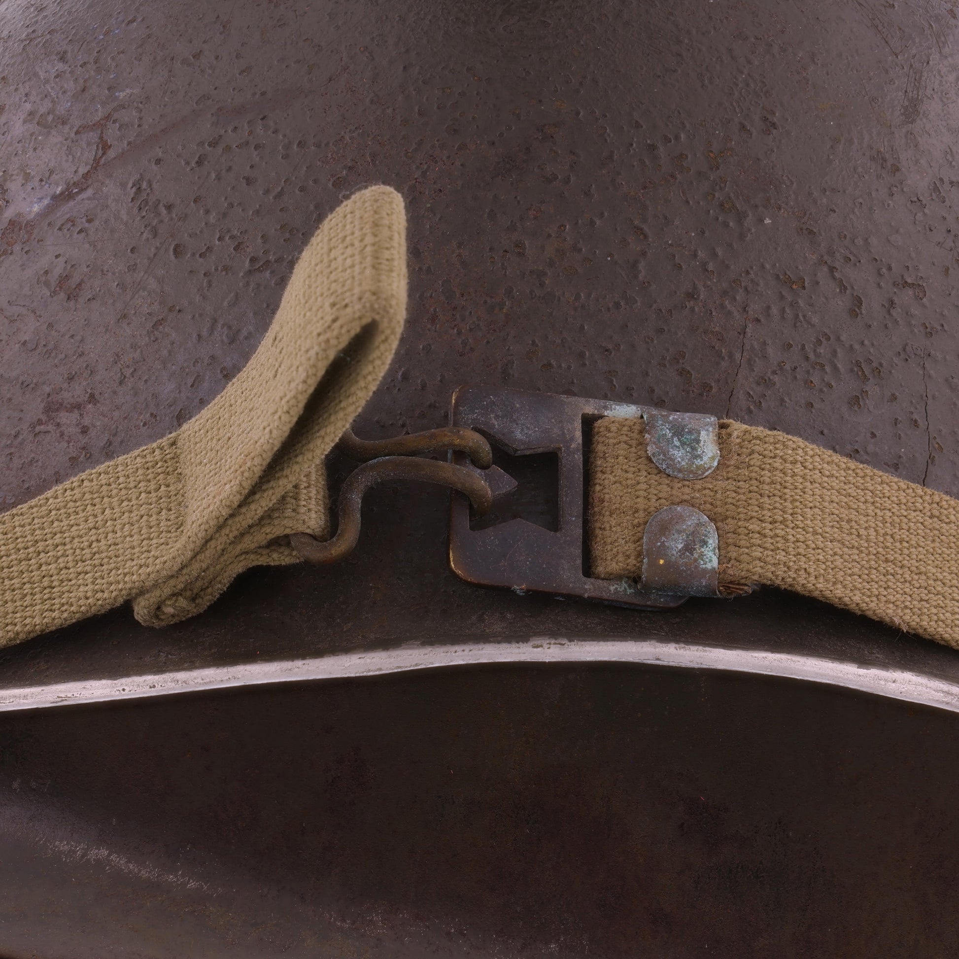 WWII U.S. McCord Rear Seam Swivel Loop M-1 Helmet Shell (1944)