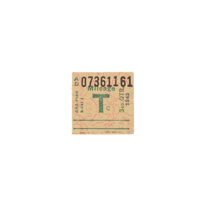 WWII U.S. Mileage Ration Coupon (1945)