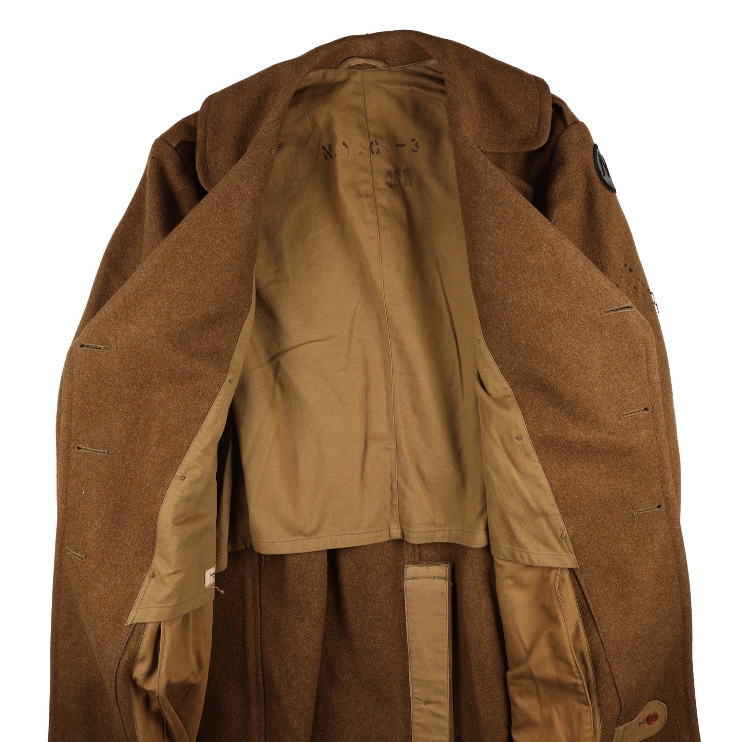 WWII U.S. New York Guard Pvt.'s Wool Overcoat by Sigmund Eisner Co. (Size 38R)