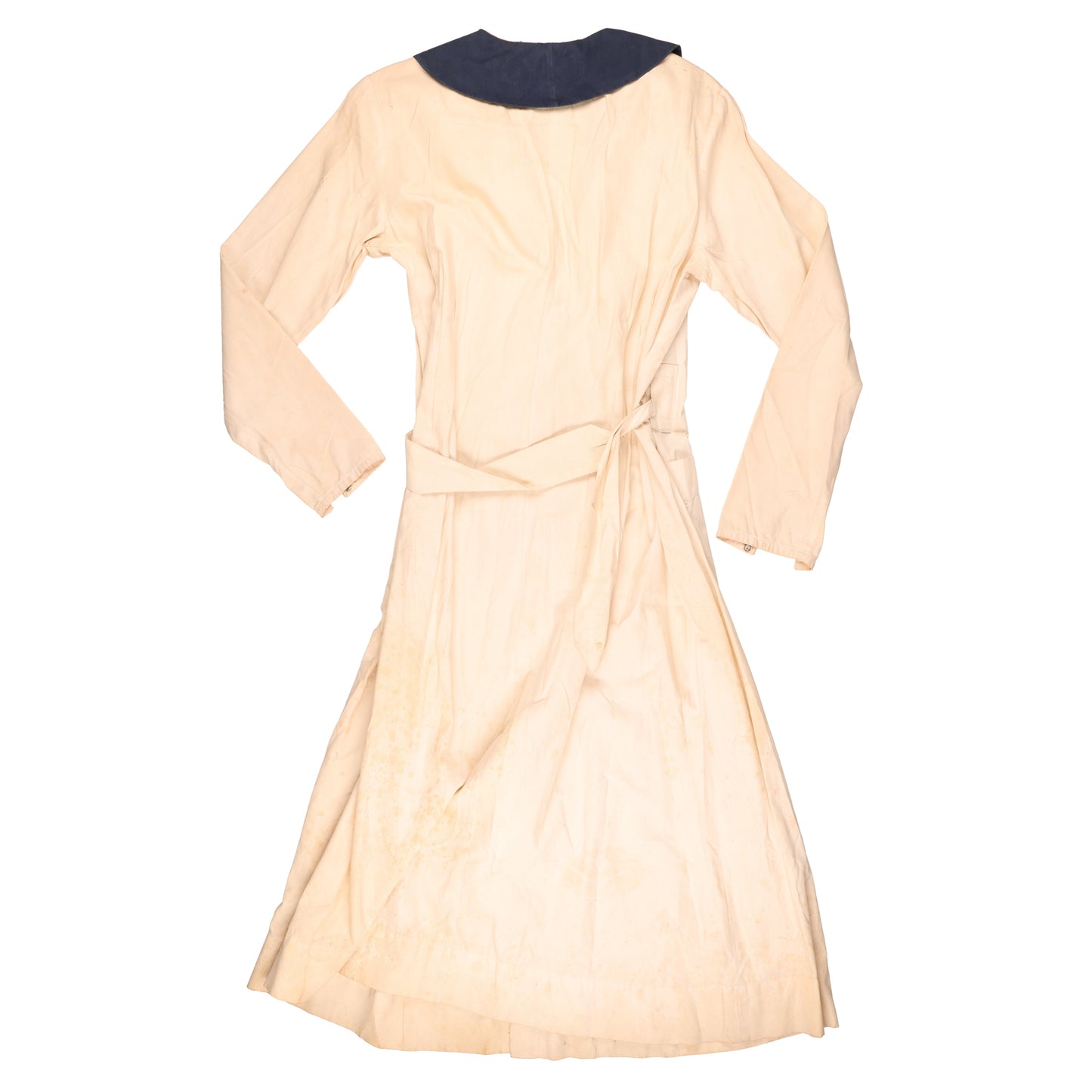 WWII U.S. Nurse's White Cotton Ward Dress by Maid of Orleans Named to Elizabeth Phelps (Size 34)