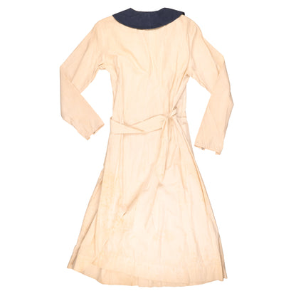 WWII U.S. Nurse's White Cotton Ward Dress by Maid of Orleans Named to Elizabeth Phelps (Size 34)