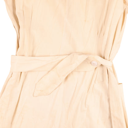 WWII U.S. Nurse's White Cotton Ward Dress by Maid of Orleans Named to Elizabeth Phelps (Size 34)