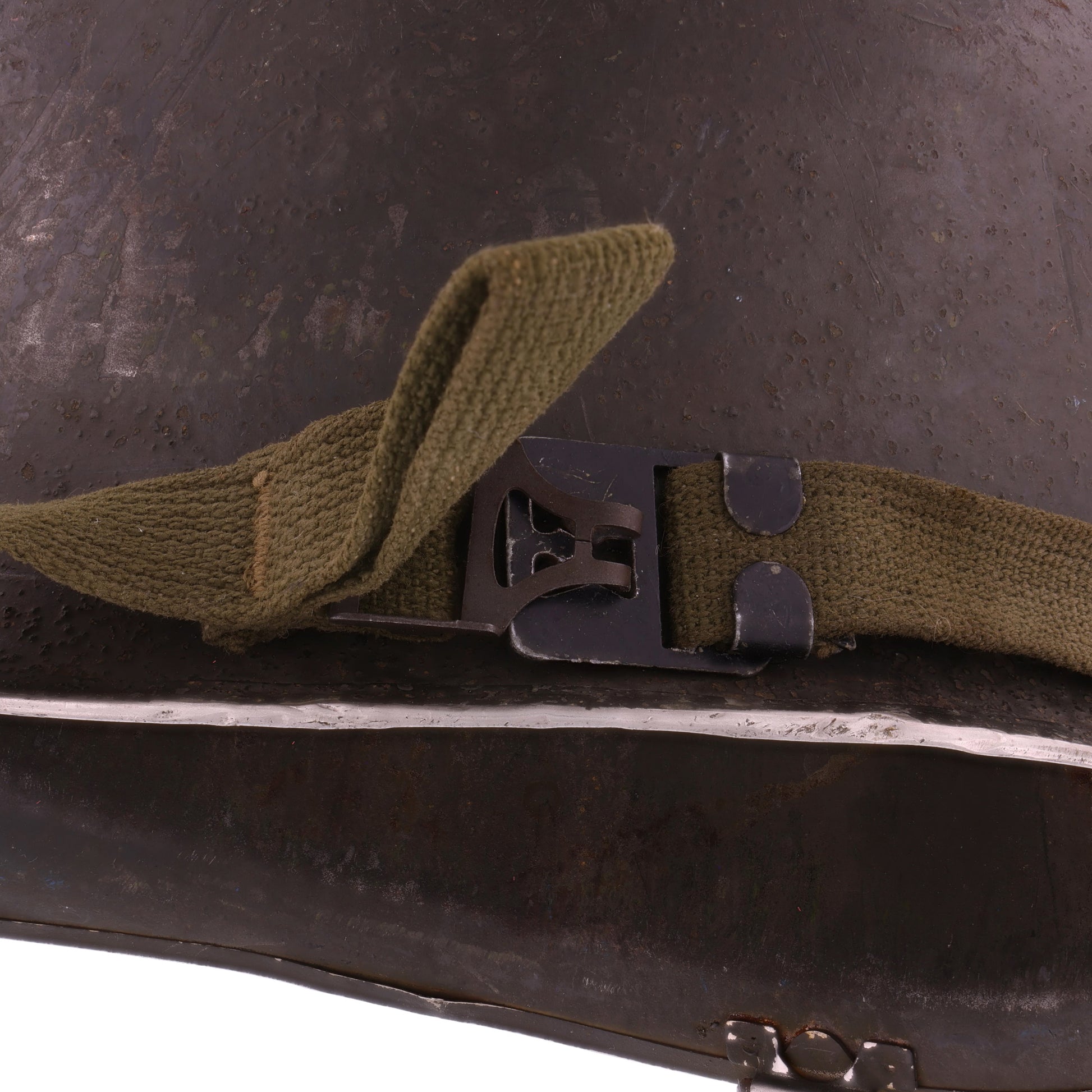 WWII U.S. Schlueter Front Seam Swivel Loop M-1 Helmet Shell (1943)