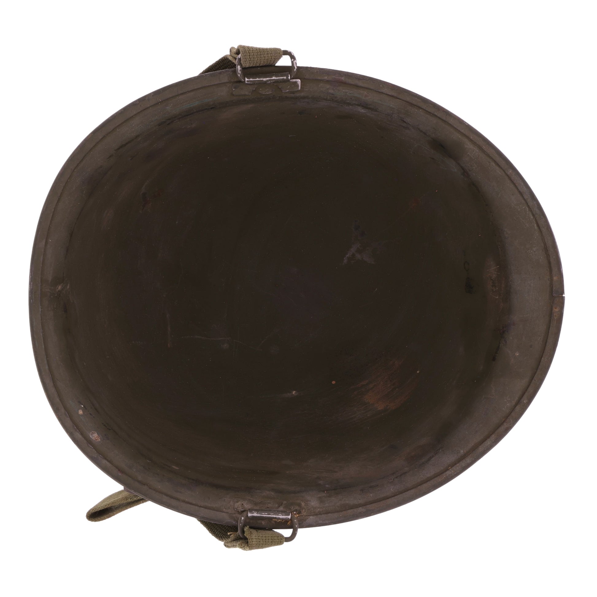 WWII U.S. Schlueter Front Seam Swivel Loop M-1 Helmet Shell (1944)