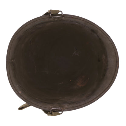 WWII U.S. Schlueter Front Seam Swivel Loop M-1 Helmet Shell (1944)