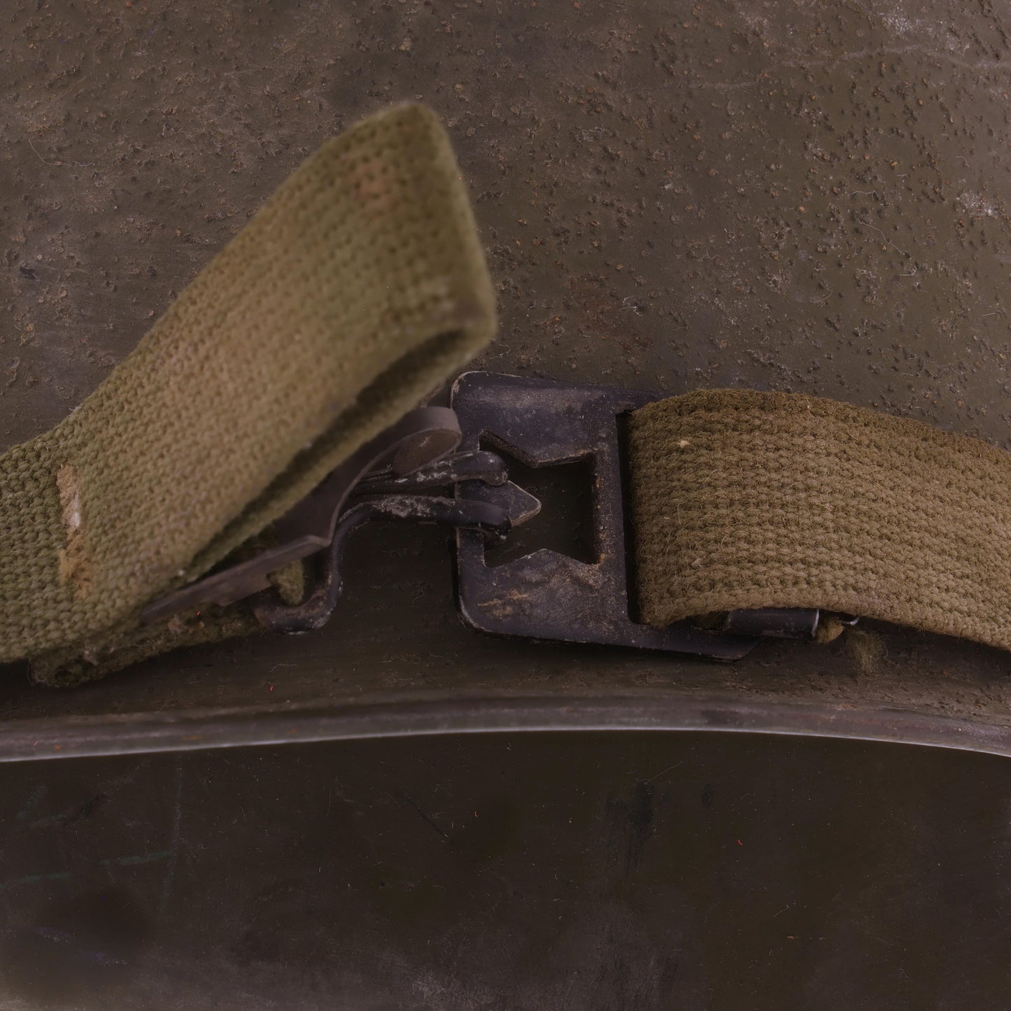 WWII U.S. Schlueter Front Seam Swivel Loop M-1 Helmet Shell (1944)