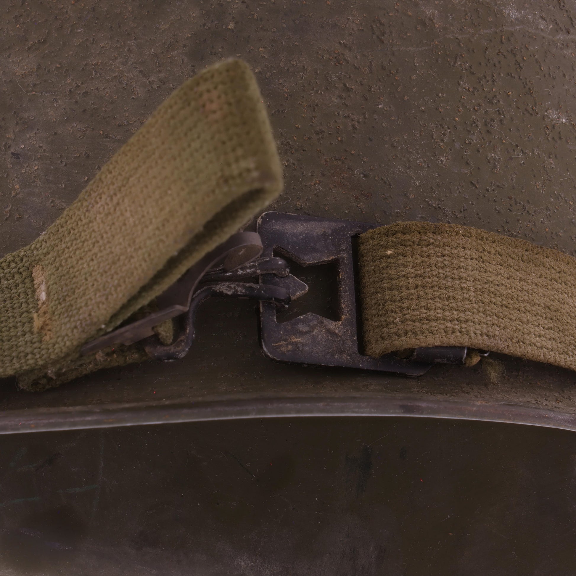 WWII U.S. Schlueter Front Seam Swivel Loop M-1 Helmet Shell (1944)