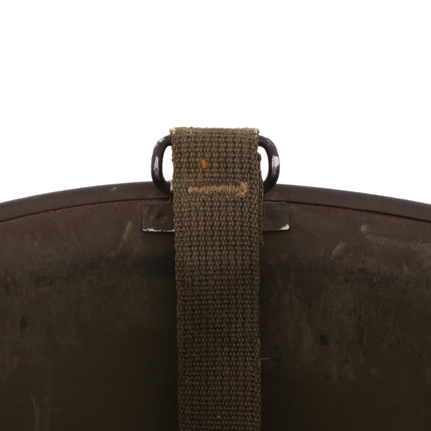 WWII U.S. Schlueter Rear Seam Swivel Loop M-1 Helmet Shell (1944)