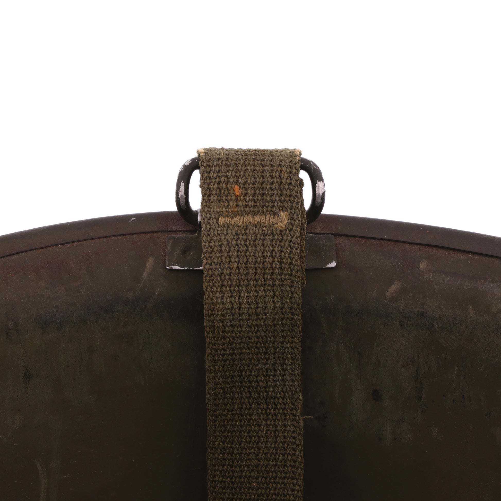 WWII U.S. Schlueter Rear Seam Swivel Loop M-1 Helmet Shell (1944)