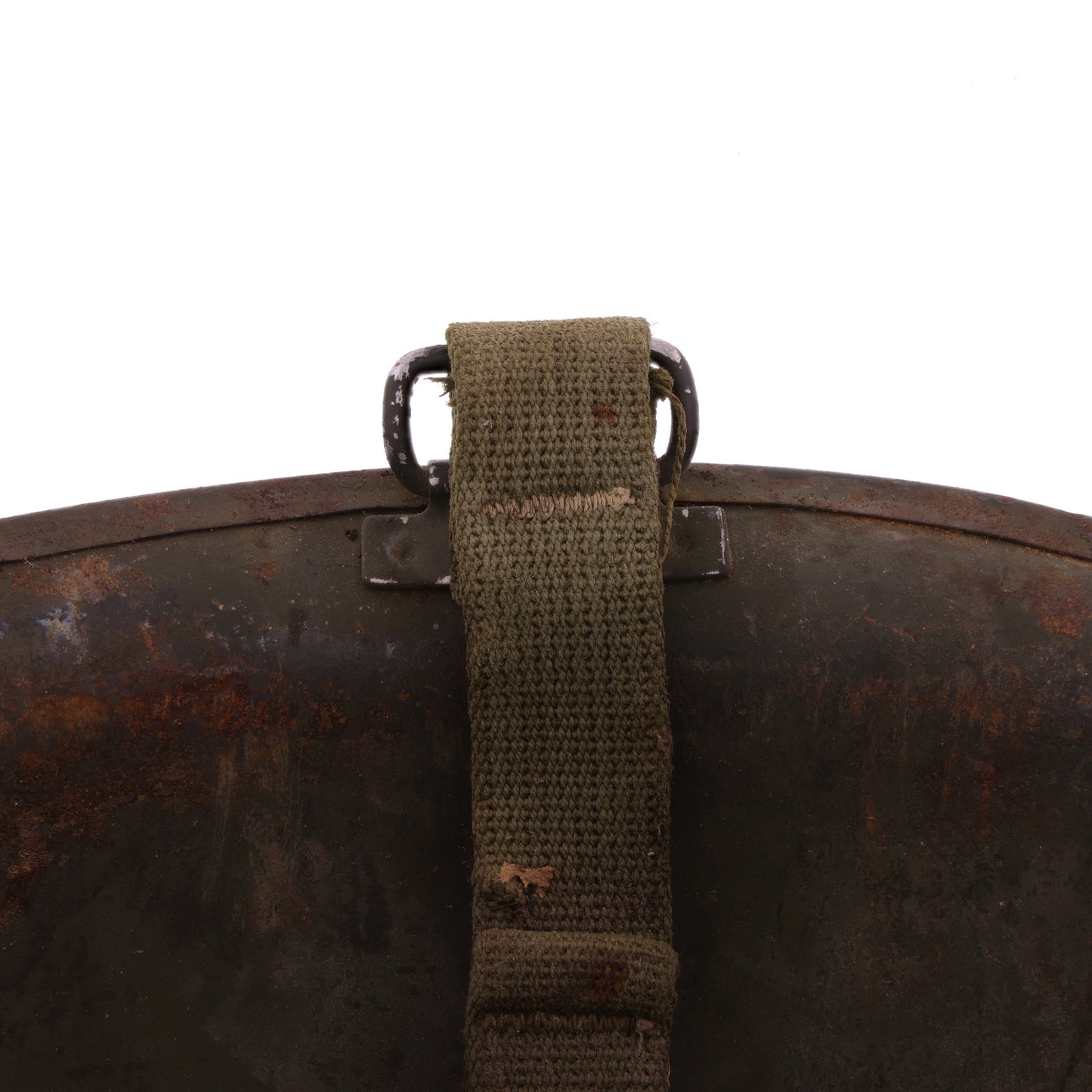 WWII U.S. Schlueter Rear Seam Swivel Loop M-1 Helmet Shell (1945)