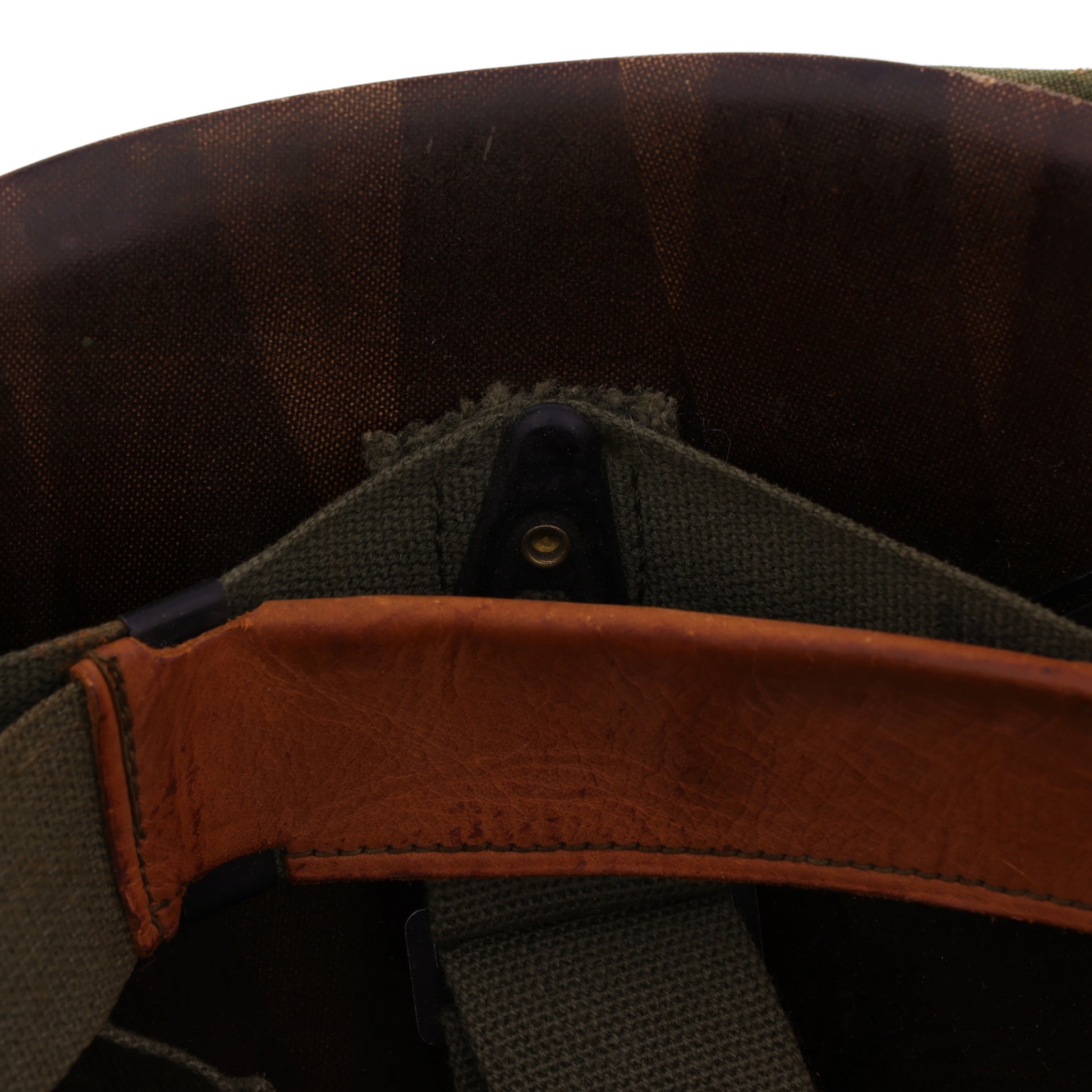 Vietnam War U.S. Schlueter Swivel Loop M-1 Helmet & Liner Set with Camouflage Cover (1944-64)