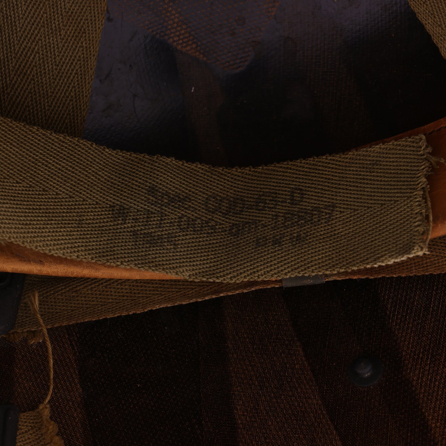 WWII U.S. Seaman Paper Co. M-1 Helmet Liner with Headband & Neckband (1944-45)