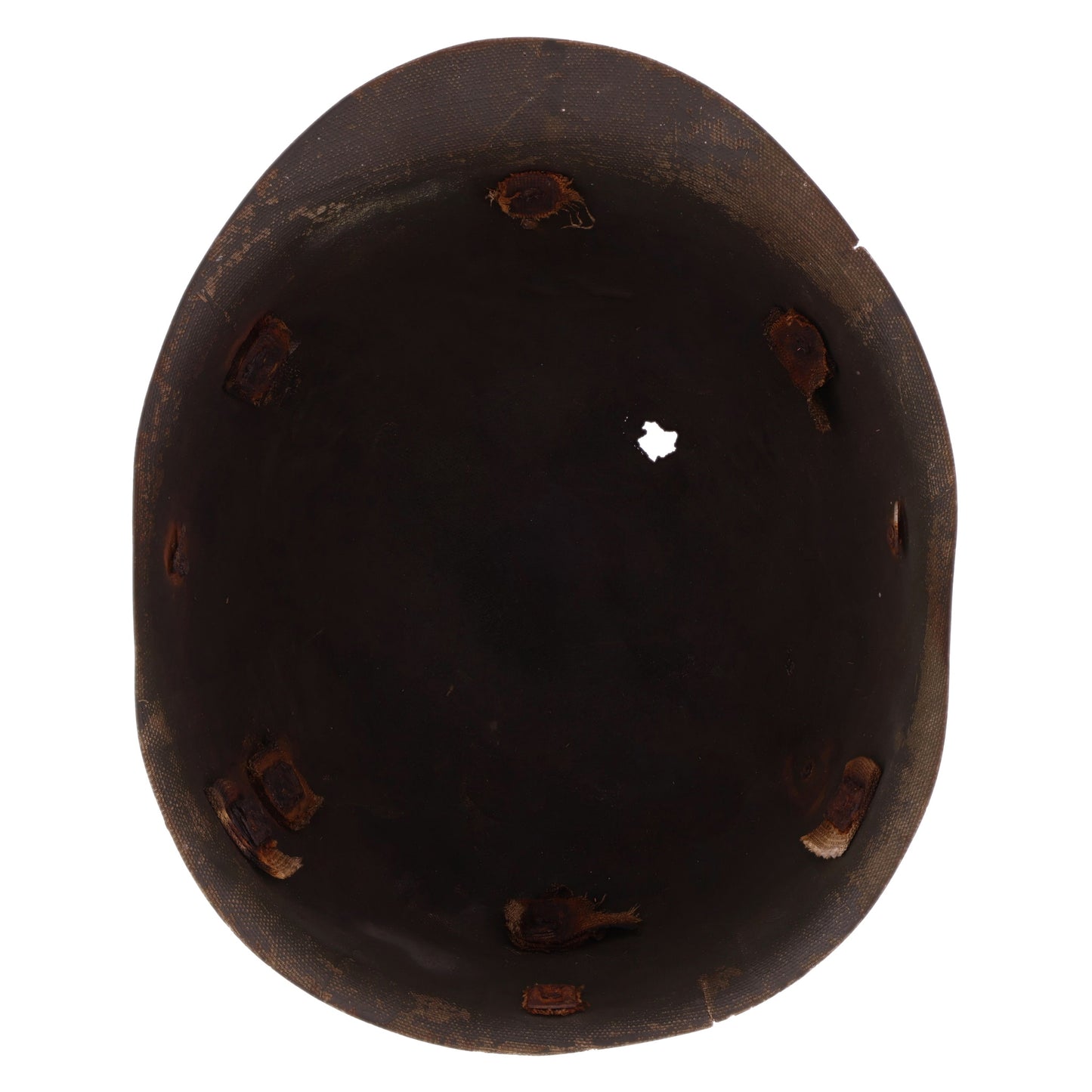 WWII U.S. St. Clair M-1 Helmet Liner with Rayon Suspension Remnants (1942)