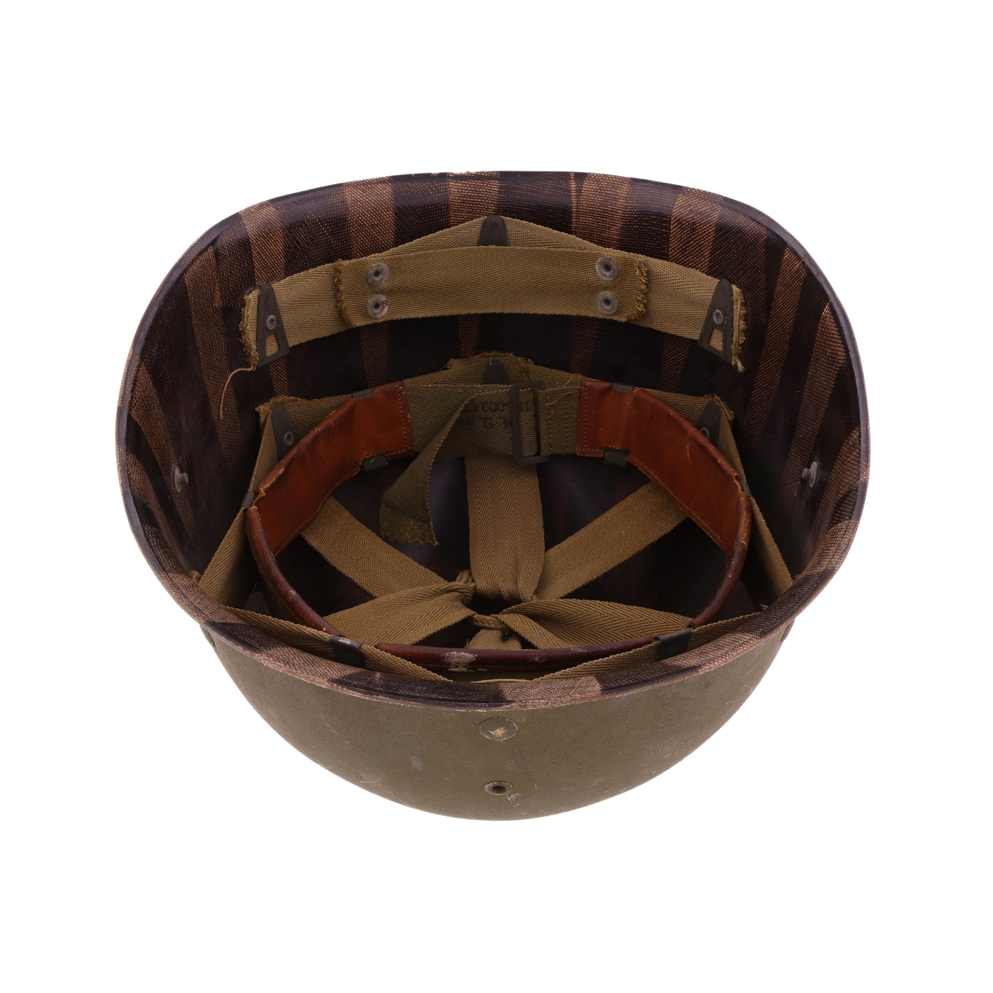 WWII U.S. Westinghouse M-1 Helmet Liner with Headband & Neckband (1943-44)