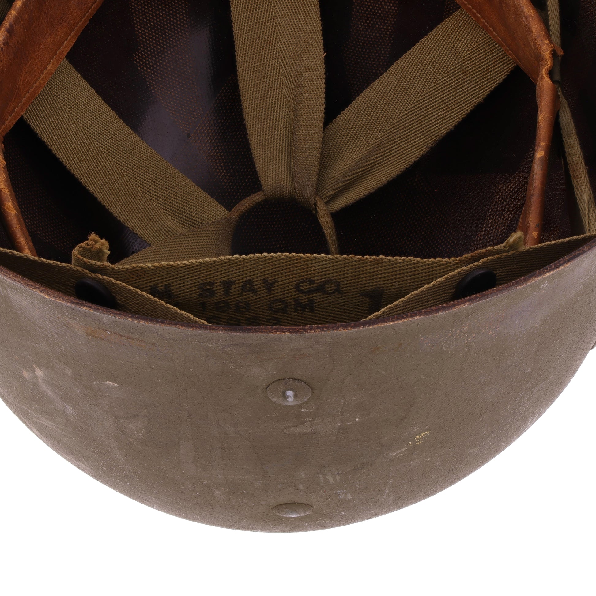 WWII U.S. Westinghouse M-1 Helmet Liner with Headband & Neckband (1943-44)