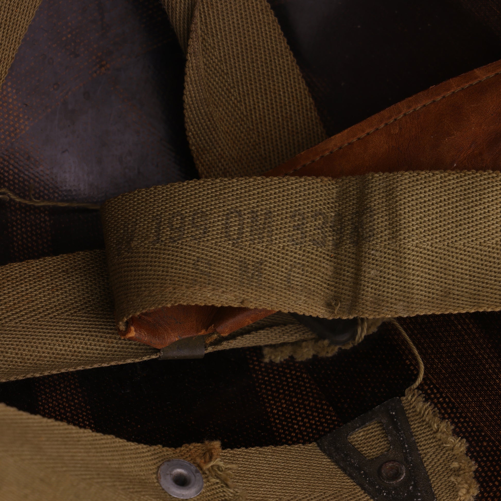 WWII U.S. Westinghouse M-1 Helmet Liner with Headband & Neckband (1943-44)