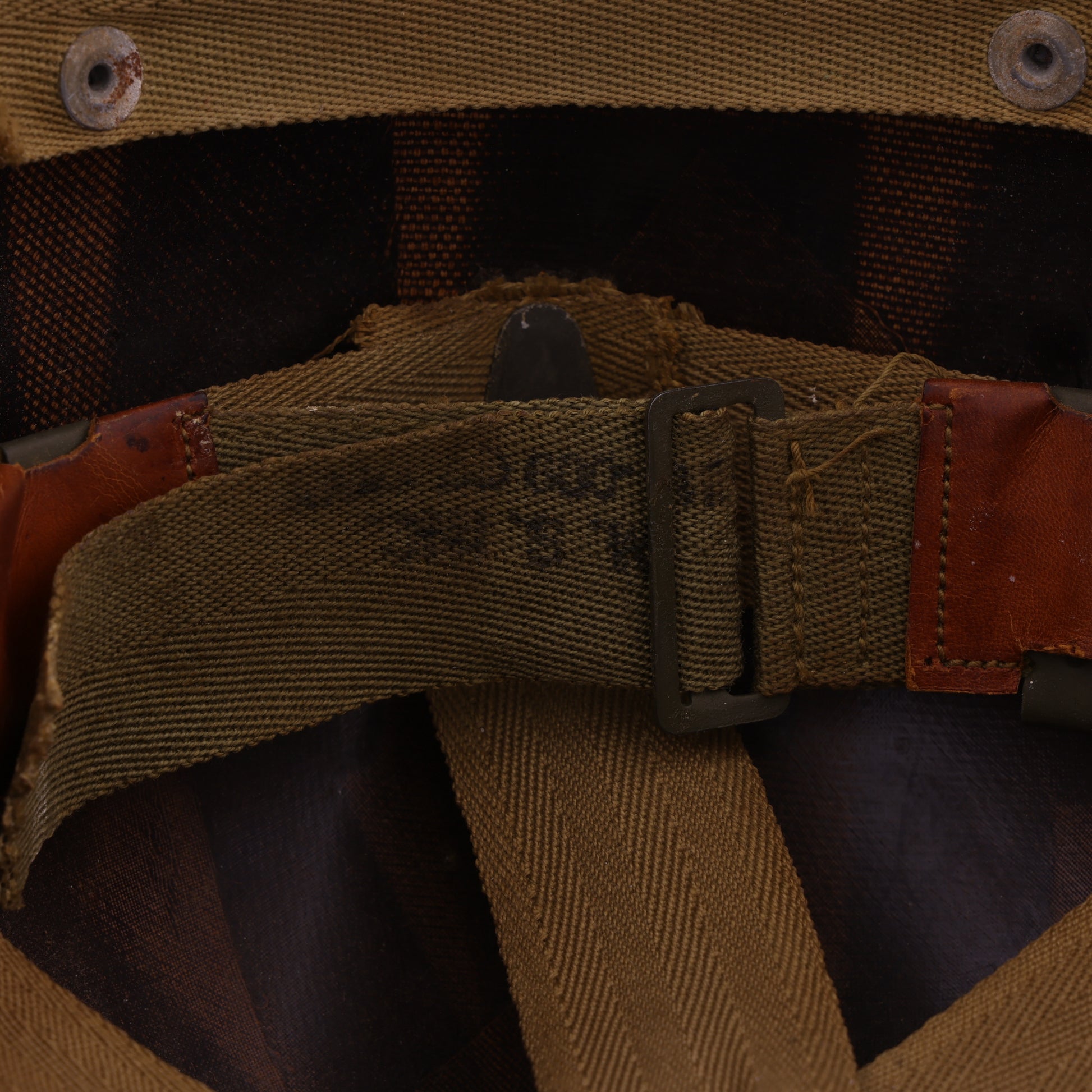 WWII U.S. Westinghouse M-1 Helmet Liner with Headband & Neckband (1943-44)