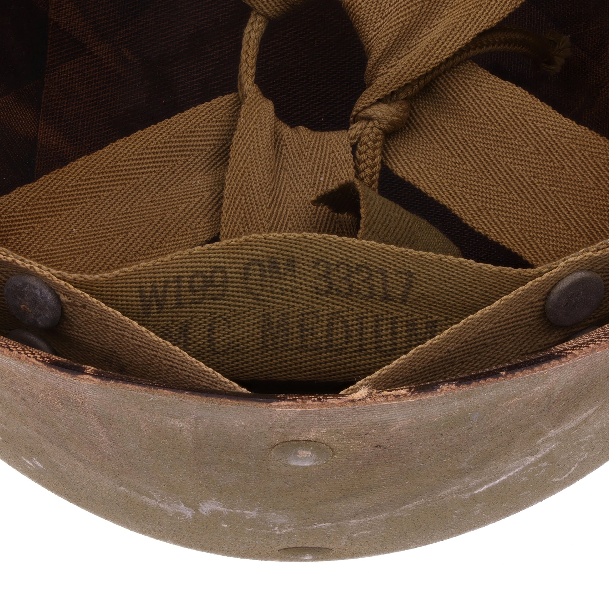 WWII U.S. Westinghouse M-1 Helmet Liner with Headband & Neckband (1943-44)