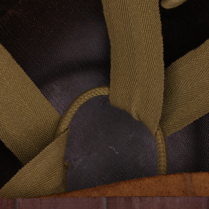 WWII U.S. Westinghouse M-1 Helmet Liner with Headband, Neckband & Leather Chinstrap (1944-45)