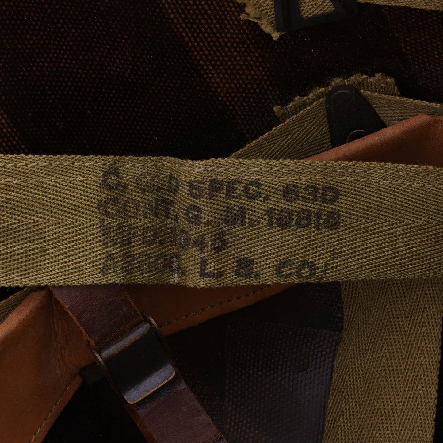 WWII U.S. Westinghouse M-1 Helmet Liner with Headband, Neckband & Leather Chinstrap (1944-45)