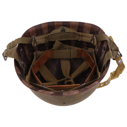 WWII U.S. Westinghouse M-2 "D-Bail" Paratrooper Helmet Liner with Headband, Neckband & Chincup (1943-44)