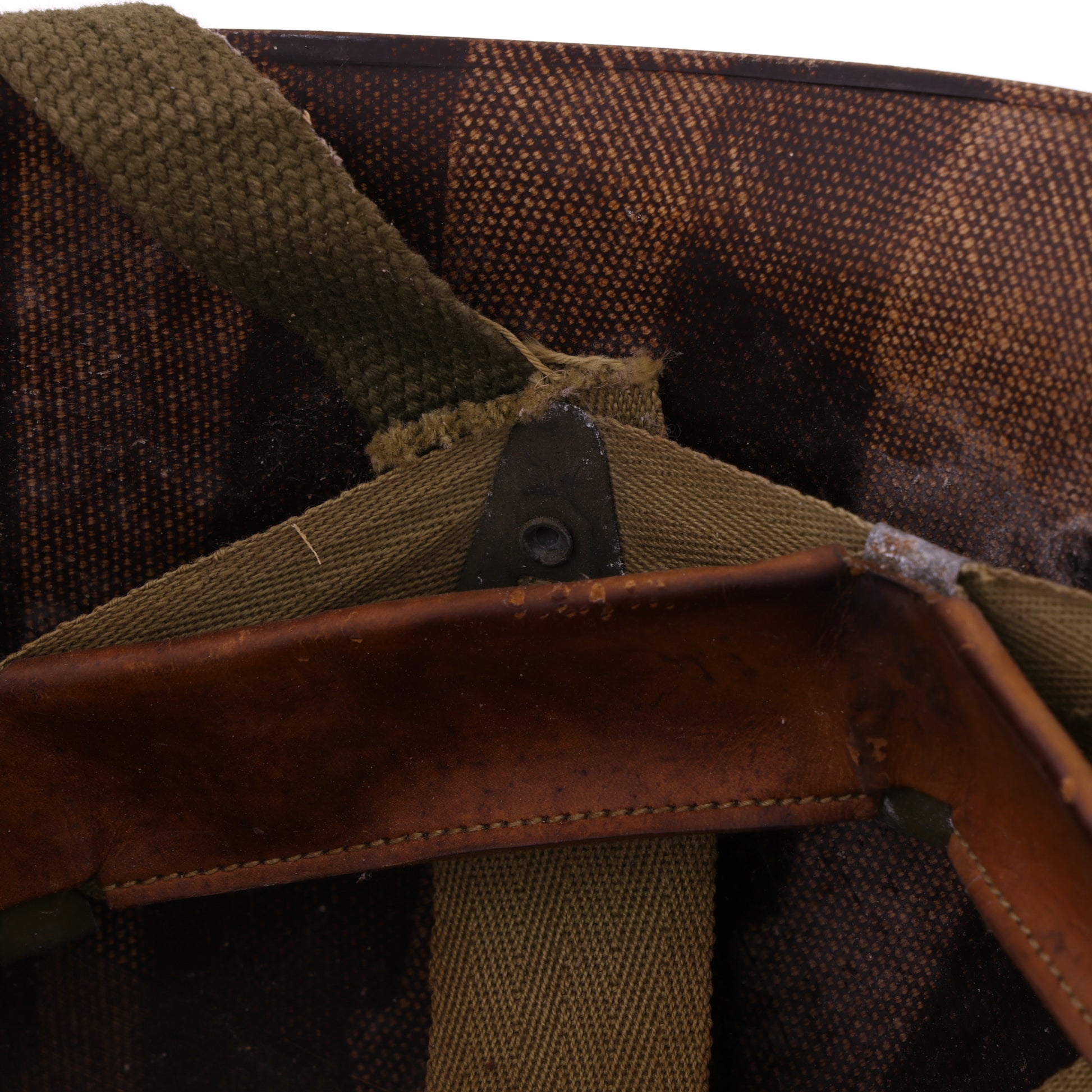 WWII U.S. Westinghouse M-2 "D-Bail" Paratrooper Helmet Liner with Headband, Neckband & Chincup (1943-44)