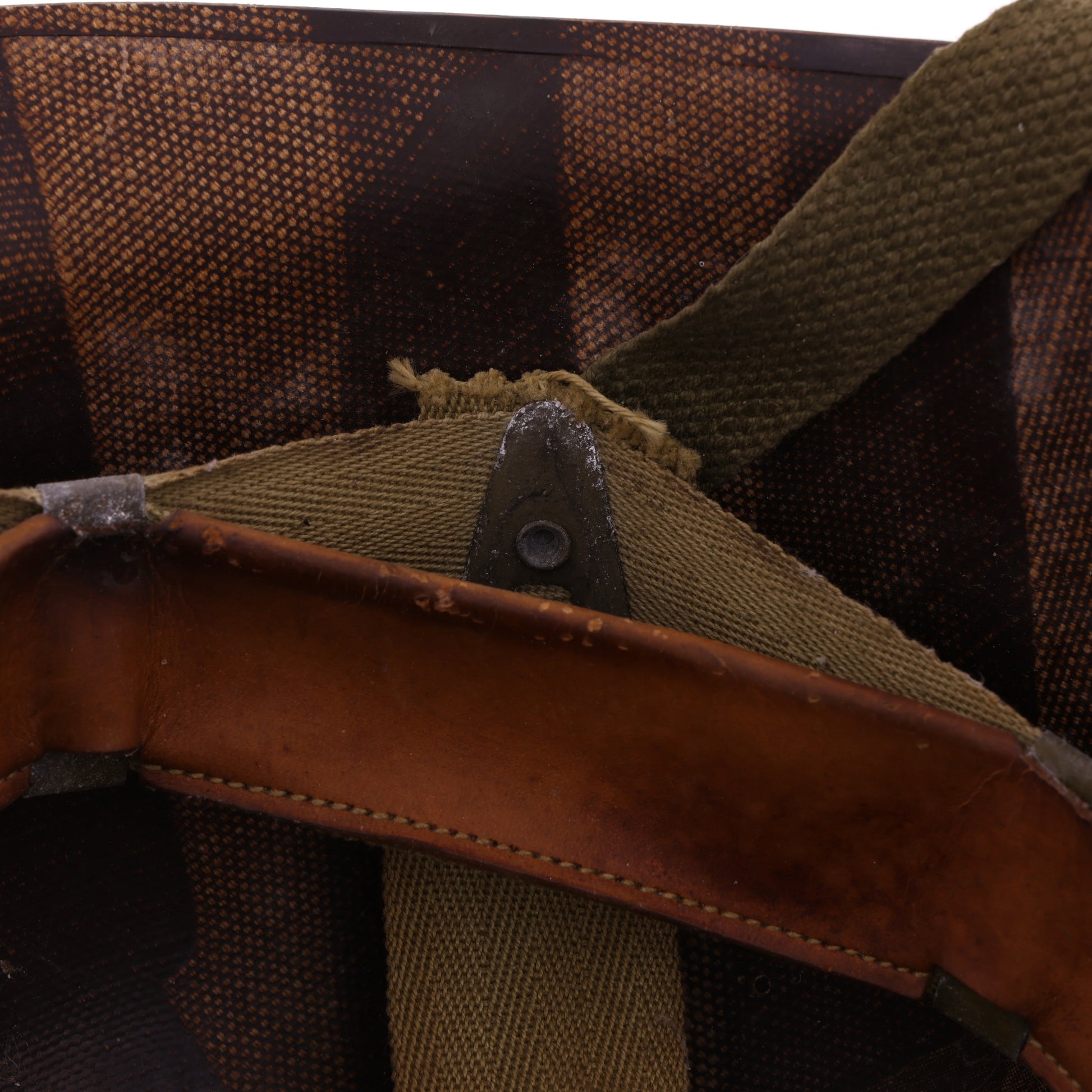 WWII U.S. Westinghouse M-2 "D-Bail" Paratrooper Helmet Liner with Headband, Neckband & Chincup (1943-44)