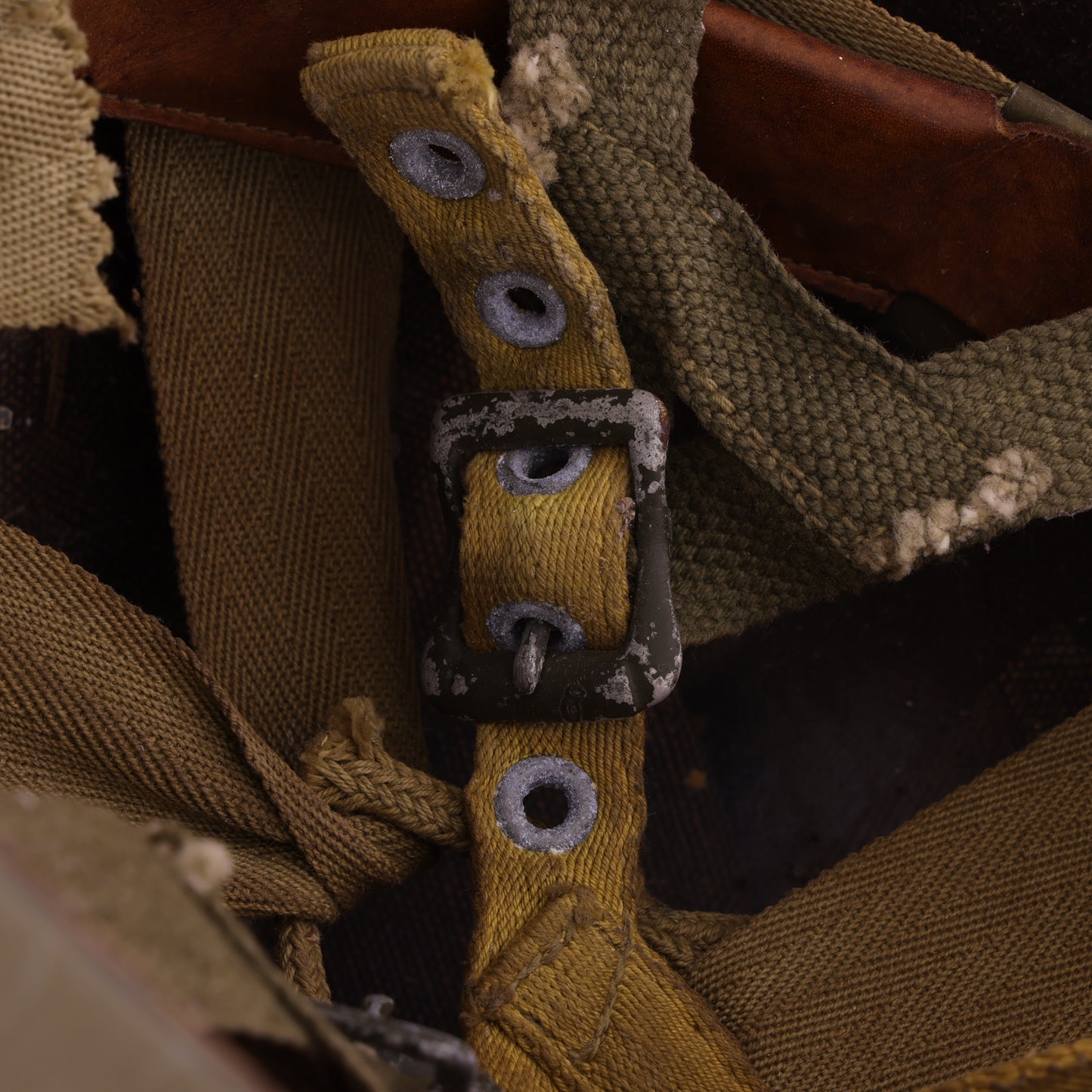 WWII U.S. Westinghouse M-2 "D-Bail" Paratrooper Helmet Liner with Headband, Neckband & Chincup (1943-44)