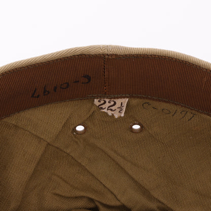 WWII U.S. Women's Army Corps (WAC) Enlisted Woman's Khaki Hobby Hat Marked with Laundry Number (Size 22 1/2)